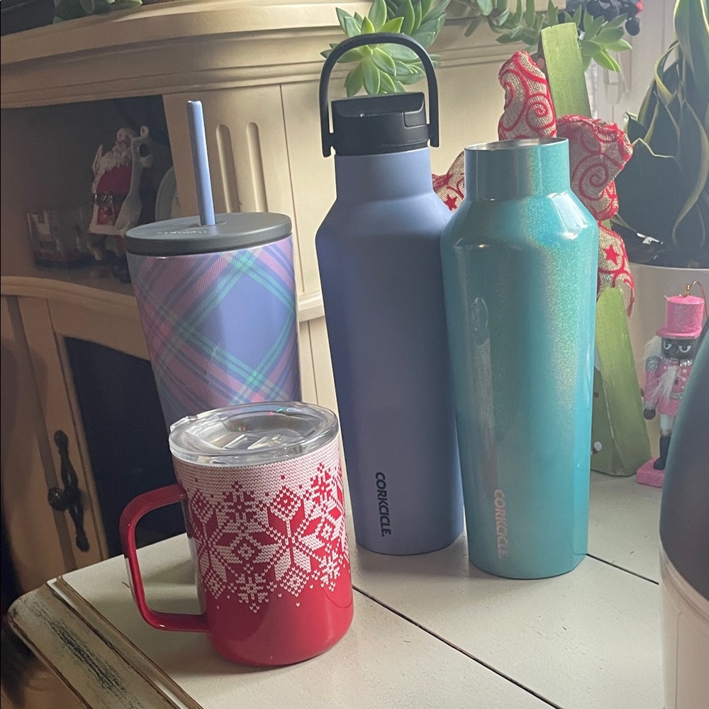 Corkcicle Red, Blue, and Teal Drinkware Collection